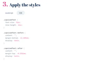 Apply the styles. Capsize